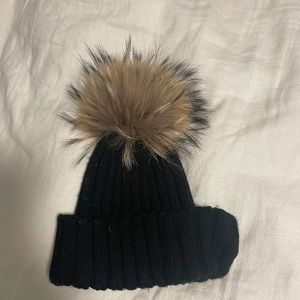 black beanie with pom!!
